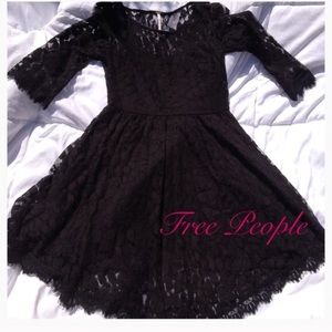 Freepeople Black Lace Dress